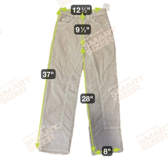 Free People We The Free Risk Taker High Rise Ivory Cord Jeans Size 25 NWT - Picture 7 of 7